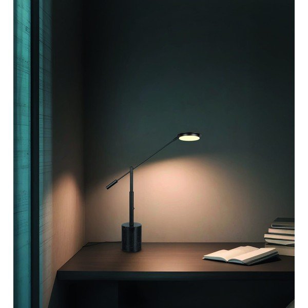 Melna LED galda lampa (augstums 65 cm) Fiore – Trio Select-image-1