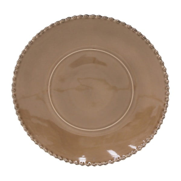 Kakao brūns keramikas servīzes šķīvis Costa Nova Pearl, ⌀ 33 cm