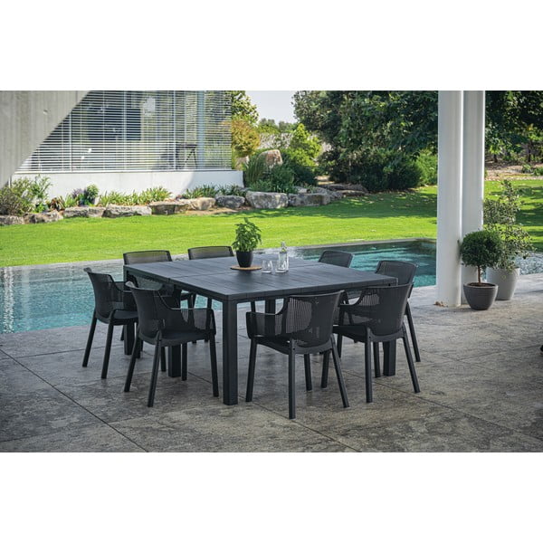 Tumši pelēks plastmasas dārza krēsls Elisa – Keter-image-4