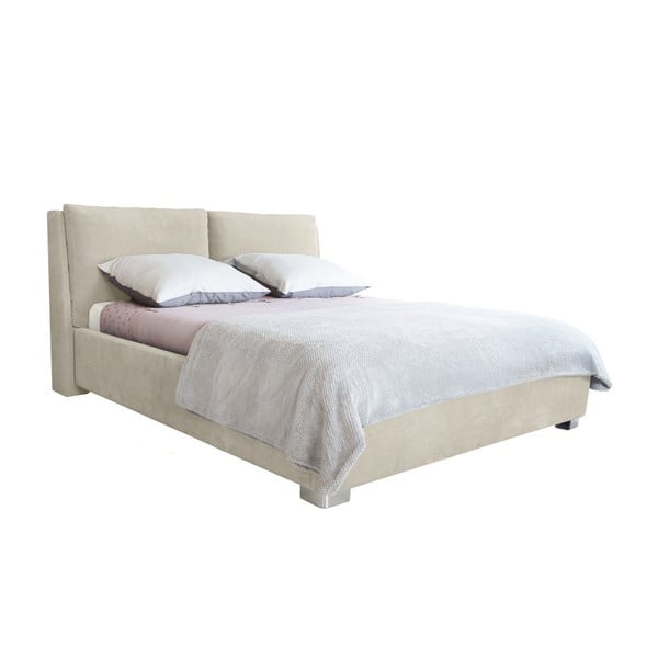 Bēša divguļamā gulta Mazzini Beds Vicky, 140 x 200 cm