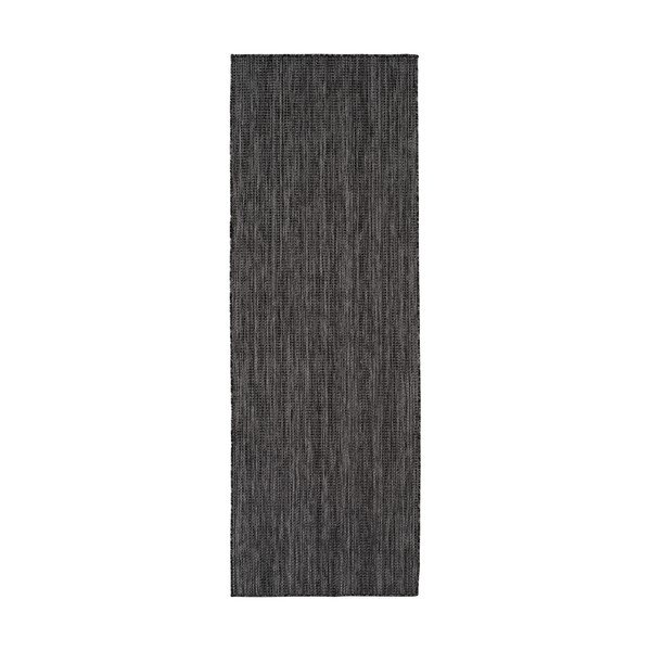 Melns iekštelpu un āra celiņa paklājs 80x250 cm Mira 1450 – Ayyildiz Carpets