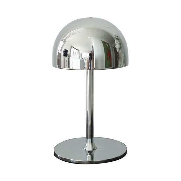 Sudraba krāsas LED galda lampa ar tālvadību un metāla abažūru (augstums 22 cm) Tim – Sirius