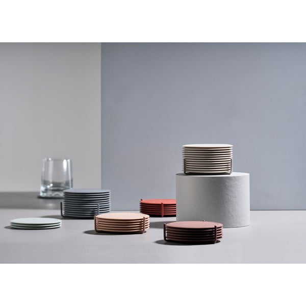 6 pelēku krūžu paliktņu komplekts ar statīvu Zone Singles-image-1