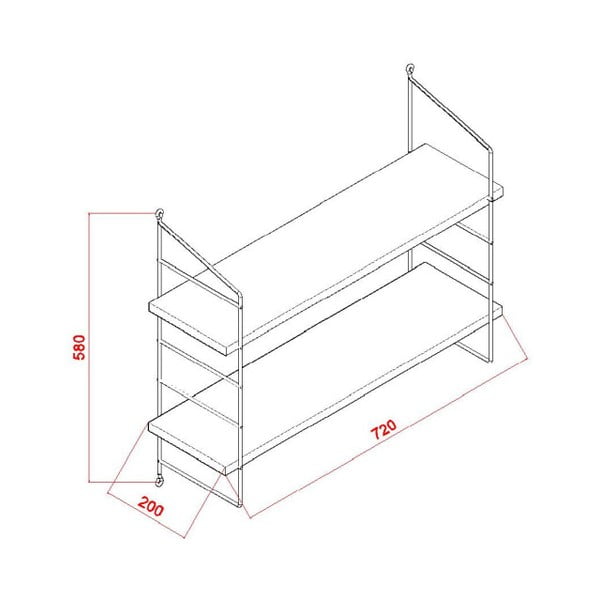 Balts sienas plaukts Garetto Armoni-image-2