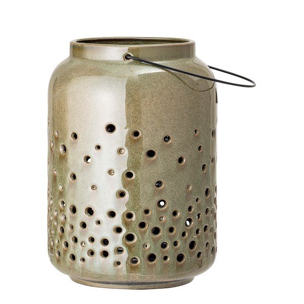 Zaļa māla lampa Bloomingville Wade, augstums 26,5 cm-image-2