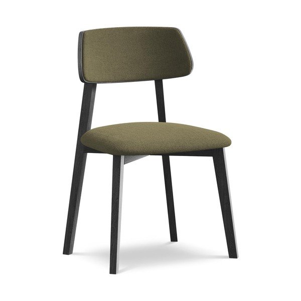 Zaļš masīvkoka pusdienu krēsls Niu – Makamii