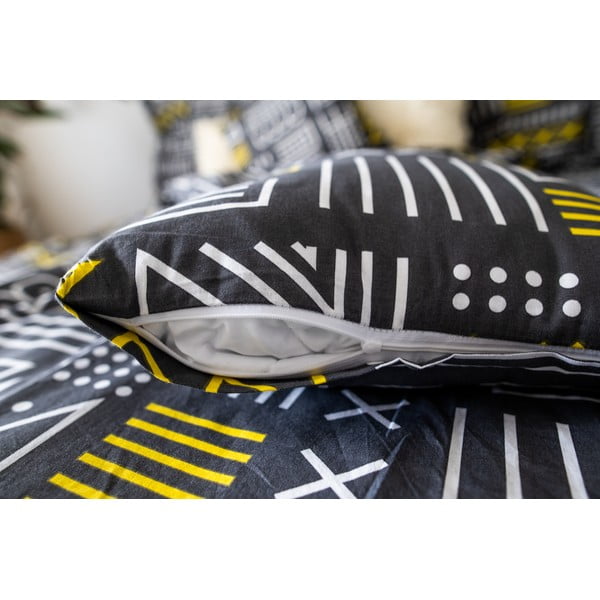 Pelēka kokvilnas gultas veļa vienvietīgai gultai 140x200 cm LP Dita Runy – Cotton House-image-3