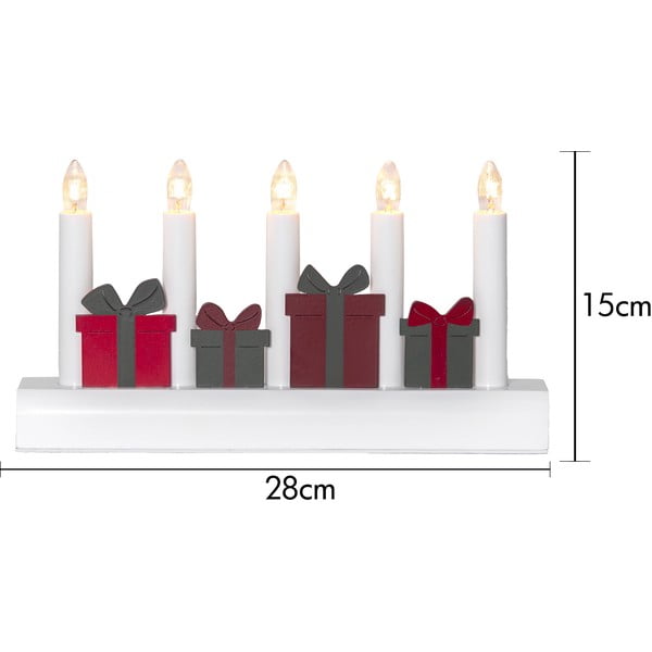 Sarkans/balts Ziemassvētku gaismas dekors ar vadu Julia – Star Trading-image-4