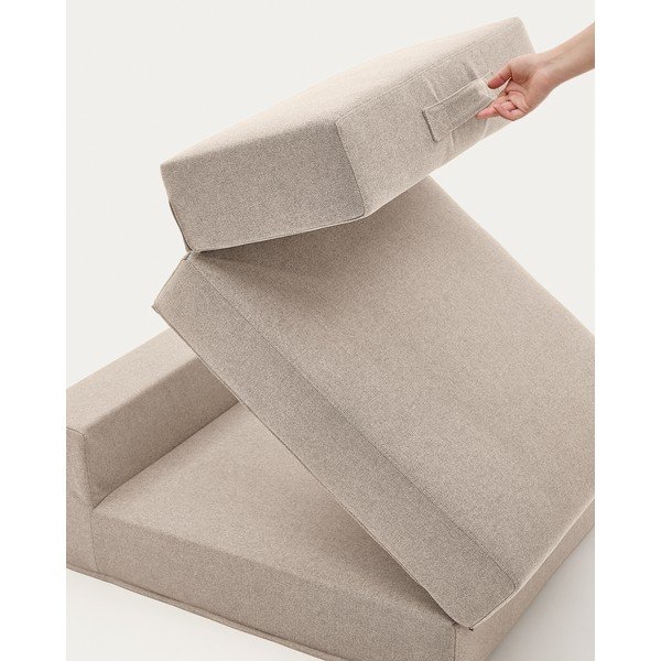Pelēkbēšs izvelkams atpūtas krēsls Arty – Kave Home-image-3