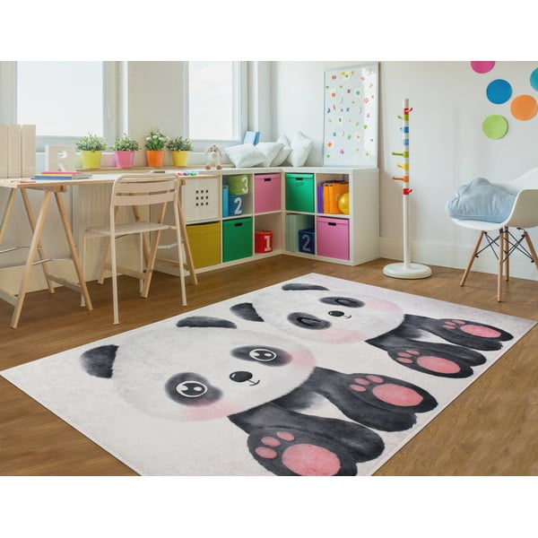 Melnbalts bērnu paklājs 100x160 cm Panda Friends – Vitaus-image-1