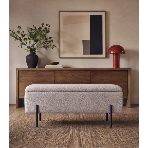 Bēšs sols no buklē auduma Watford – House Nordic-image-3