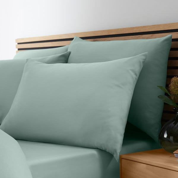 Zaļa divguļamā gultas veļa 230x220 cm So Soft Non-Iron – Catherine Lansfield-image-3