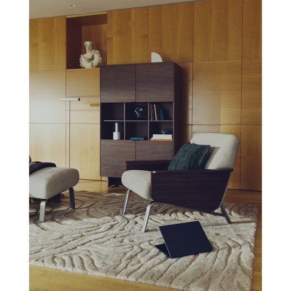 Bēšs ar rokām darināts paklājs no vilnas maisījuma 160x230 cm Tribet – Kave Home-image-2
