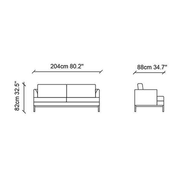 Gaiši bēšs dīvāns Ndesign Pearl, platums 204 cm-image-4