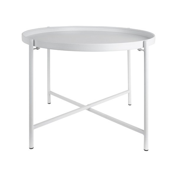 Balts metāla apaļš žurnālgaldiņš ø 50 cm Meseta  – Leitmotiv-image-4