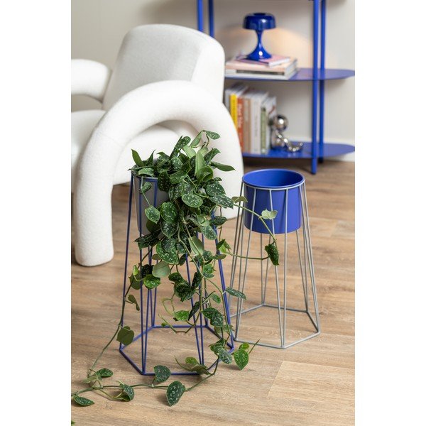 Zila metāla galda lampa (augstums 20 cm) Moda Retro – Leitmotiv-image-3