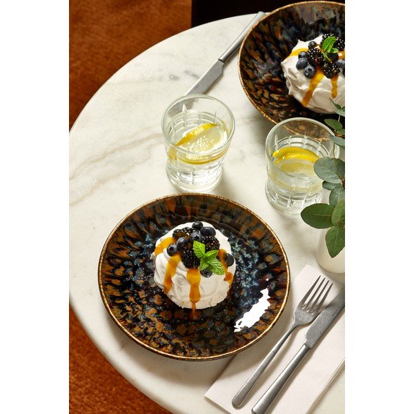 Brūns deserta porcelāna šķīvis ø 20,5 cm Resto – BonBistro-image-1