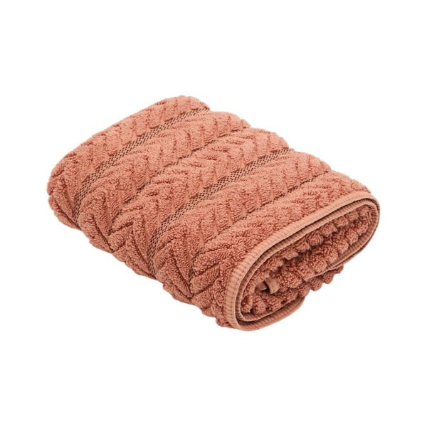 Terakotas oranžs frotē kokvilnas dvielis 50x90 cm Rune – Kave Home