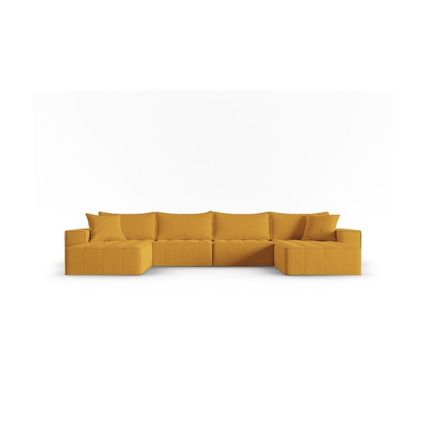 Dzeltens stūra dīvāns Mike – Micadoni Home