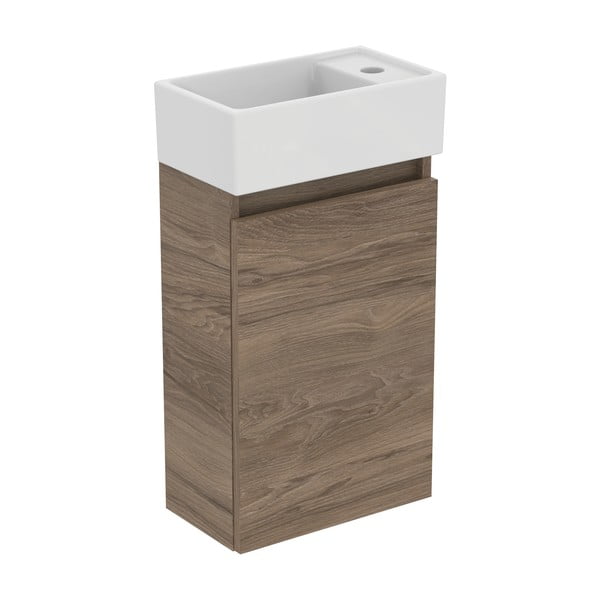 Dabīga toņa piekarams skapītis zem izlietnes ar riekstkoka imitāciju 35x55 cm Eurovit+ – Ideal Standard-image-2