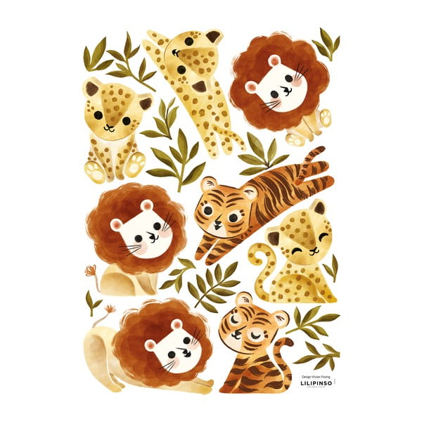 Uzlīmju loksne 30x42 cm Little Jungle Animals – Lilipinso