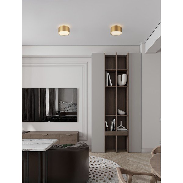 Zelta krāsas alumīnija LED griestu lampa Ozen – Nova Luce-image-1