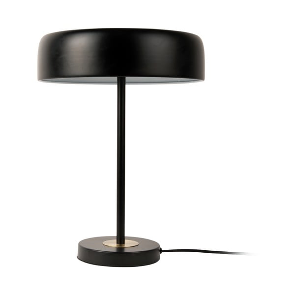 Melna galda lampa ar metāla abažūru (augstums 40 cm) Gold Disc – Leitmotiv