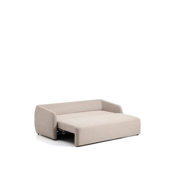 Bēšs salokāms dīvāns no šenila auduma 218 cm Laira – Kave Home-image-3