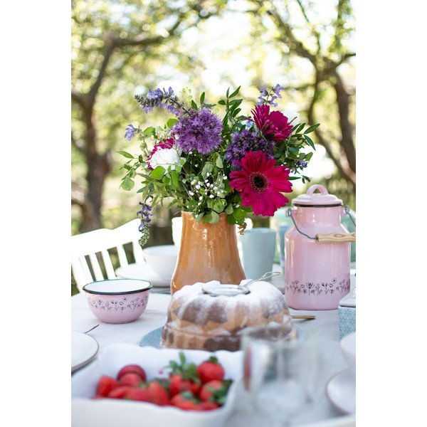 Rozā emaljas piena kanna Orion Meadow, 2 l-image-4