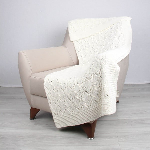 Gaišs krēmkrāsas kokvilnas gultas pārklājs Homemania Decor Jennifer, 130 x 170 cm-image-1