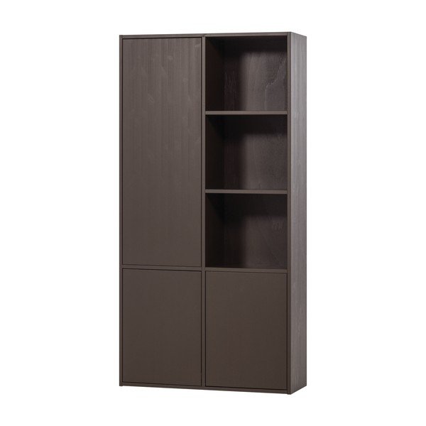 Tumši brūns priedes masīvkoka modulārais skapis 108x215 cm Meggy – WOOOD