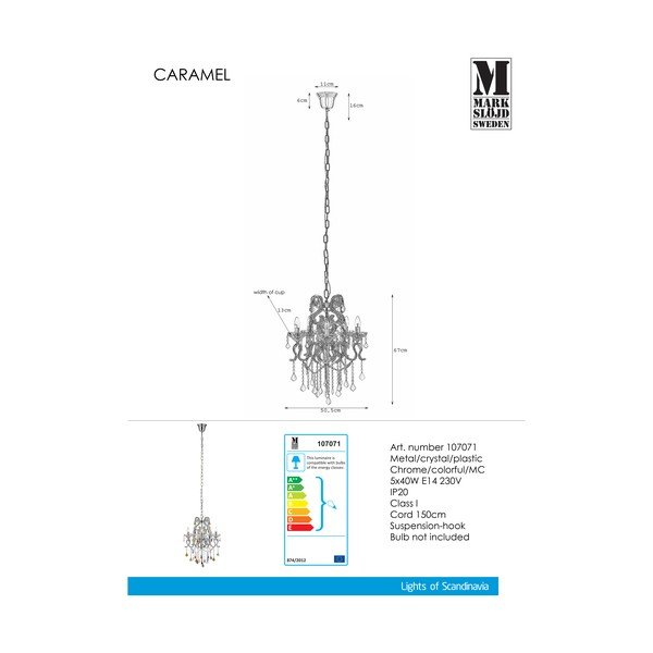 Piekaramā lampa Markslöjd Caramel lustra-image-2