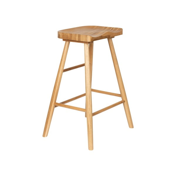 Dabīga toņa ozola masīvkoka bāra taburete (sēdekļa augstums 65,5 cm) Vander – White Label-image-2
