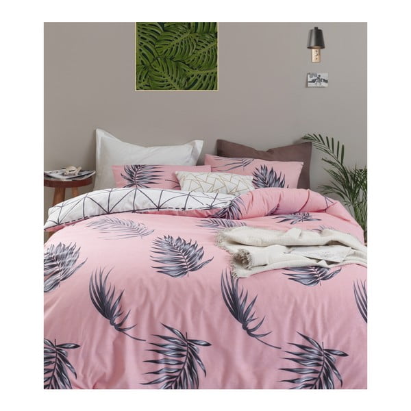 Ranforce kokvilnas divvietīga gultas pārklājs Mijolnir Barbara Pink, 160 x 220 cm