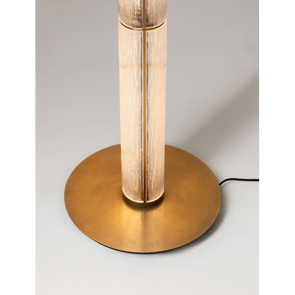 Misiņa krāsas metāla LED stāvlampa ar stikla abažūru (augstums 165,5 cm) Gloree – Nova Luce-image-3