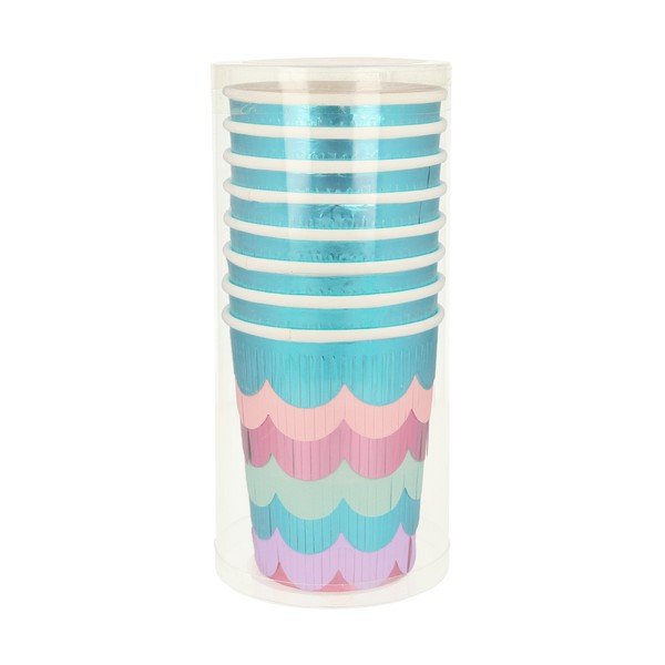 Papīra vienreizlietojamās glāzītes (8 gab.) Mermaid – Meri Meri-image-2
