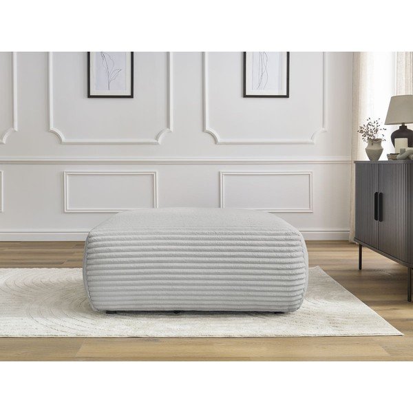 Gaiši pelēks velveta kāju soliņš Lucien – Bobochic Paris-image-1