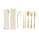 Zelta krāsas nerūsējošā tērauda galda piederumi (6 gab.) Mimo – Premier Housewares