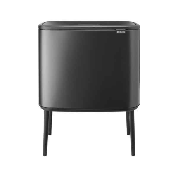 Tumši pelēka ar pieskārienu atverama tērauda atkritumu tvertne 36 l Bo Touch Bin – Brabantia-image-3