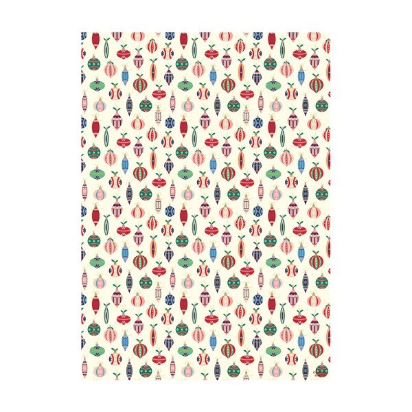 5 dāvanu papīra loksnes eleanor stuart Retro Baubles, 50 x 70 cm-image-1