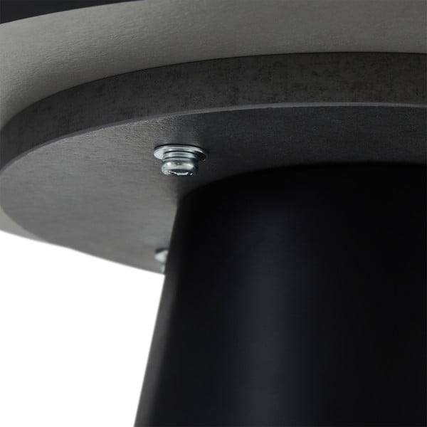 Melns/gaiši pelēks žurnālgaldiņš ar marmora imitācijas galda virsmu ø 45 cm Tango – Furnhouse-image-1