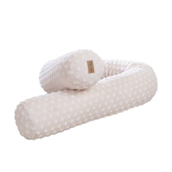 Bēša bērnu gultiņas apmalīte no kokvilnas maisījuma 170 cm Frosty Almond – Roba-image-2