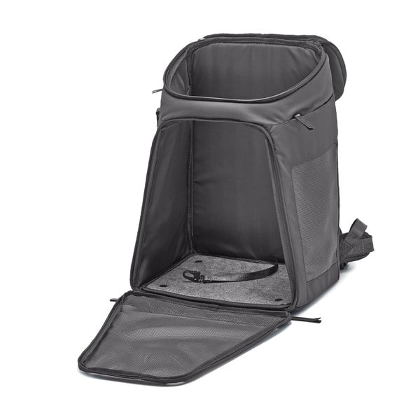 Tumši pelēka mugursoma mājdzīvniekiem 27x35 cm Zaino Asphalt – MiaCara