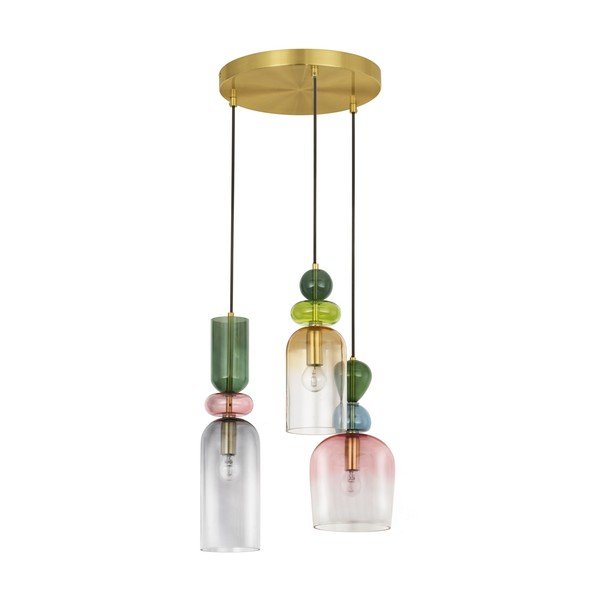Zelta krāsas stikla piekaramā lampa ø 42 cm Murano – Nova Luce