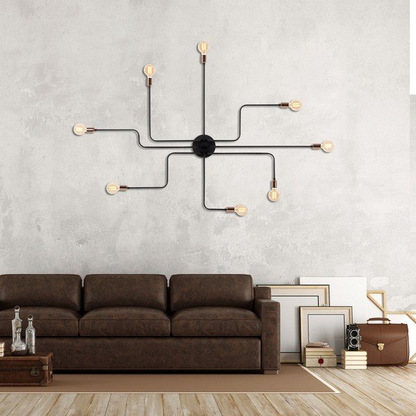 Melna/bronzas krāsas sienas lampa Truva – Opviq lights-image-1