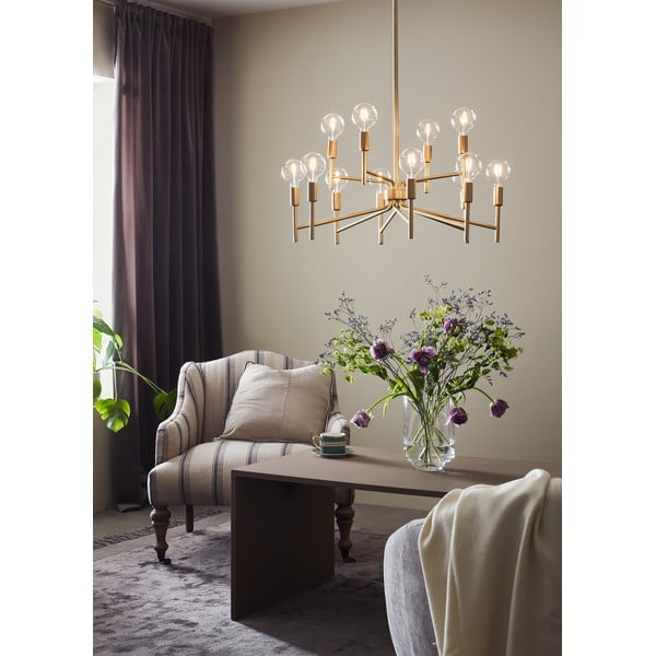 Divpadsmit spuldžu griestu lampa zeltītā krāsā Markslöjd Regent-image-1