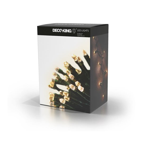 Zaļa LED gaismiņu virtene DecoKing Basic, 200 gaismiņas, garums 19,93 m-image-2