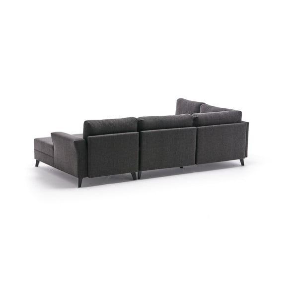 Antracīta pelēks stūra dīvāns (U veida) Eris – Balcab Home-image-3