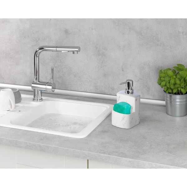 Keramikas ziepju dozators Wenko Festival Marble White, 380 ml-image-1