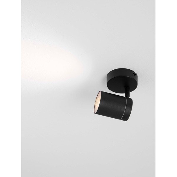 Matēti melna metāla prožektora tipa lampa ar saliekamu konstrukciju 12x8 cm Alma – Nova Luce-image-3